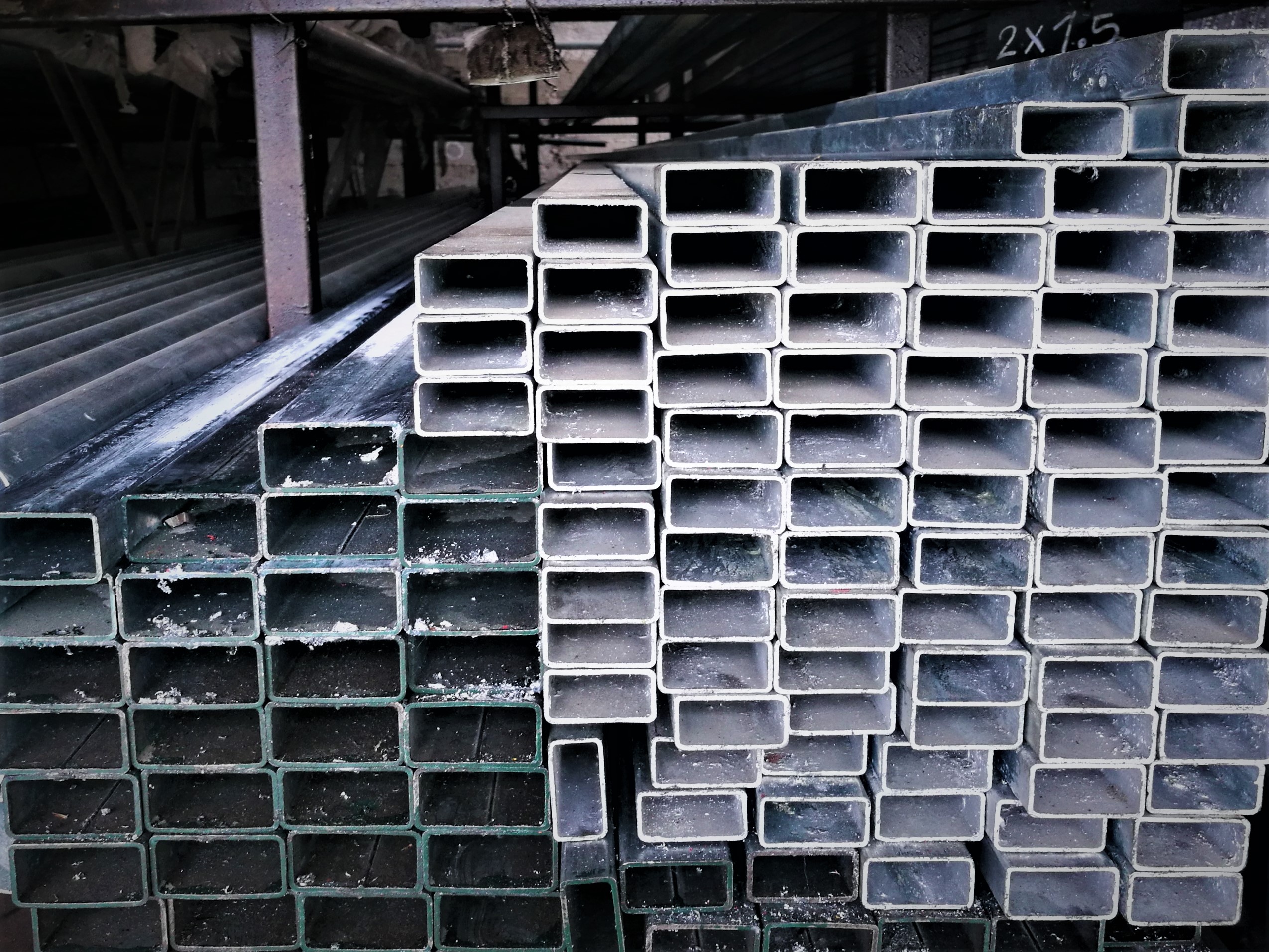 Tubería galvanizada rectangular